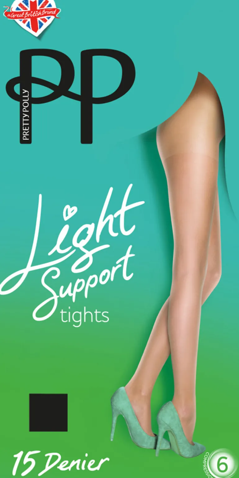 Everyday Plus 15 Denier Light Support Tights - Barely Black