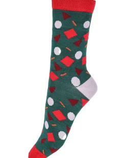 Funfetti Bamboo Socks 2 Pair Pack - Green Mix