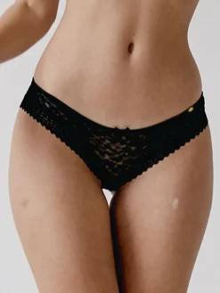 Graphic Mesh Brief - Black