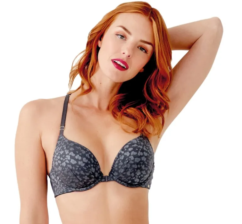Graphic Mesh Moulded T-Shirt Bra - Platinum