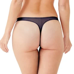 Graphic Mesh Thong - Platinum