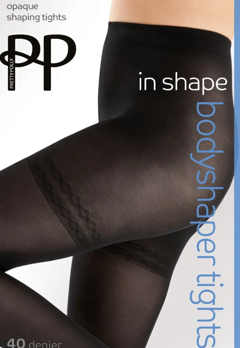 In Shape 40 Denier Opaque Bodyshaper Tights - Black