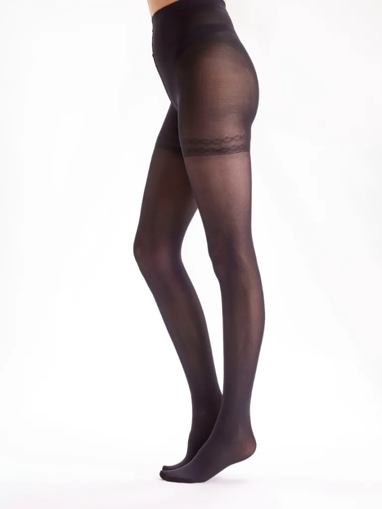 In Shape 40 Denier Opaque Bodyshaper Tights - Black