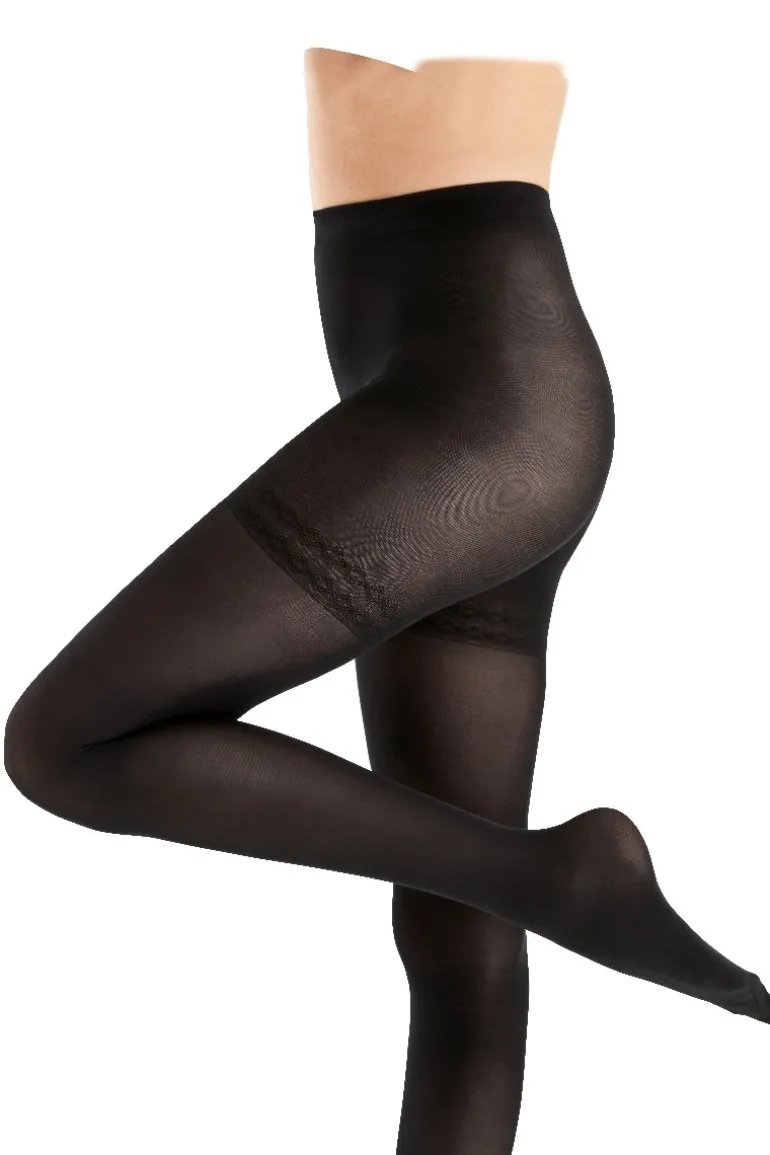 In Shape 40 Denier Opaque Bodyshaper Tights - Black
