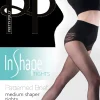 In Shape 20 Denier Patterned Brief Medium Shaper Tight - Nude