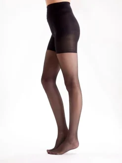 In Shape 20 Denier Sheer Longline Shaper Tights - Black