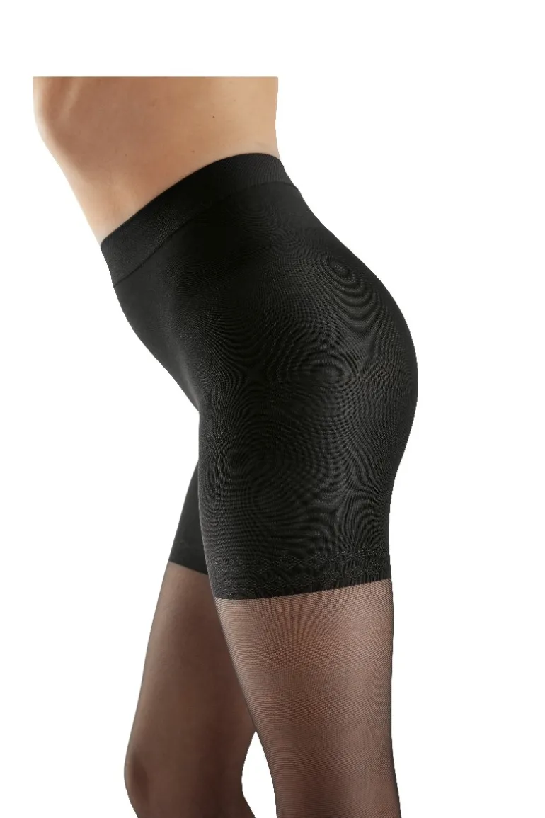 In Shape 20 Denier Sheer Longline Shaper Tights - Black