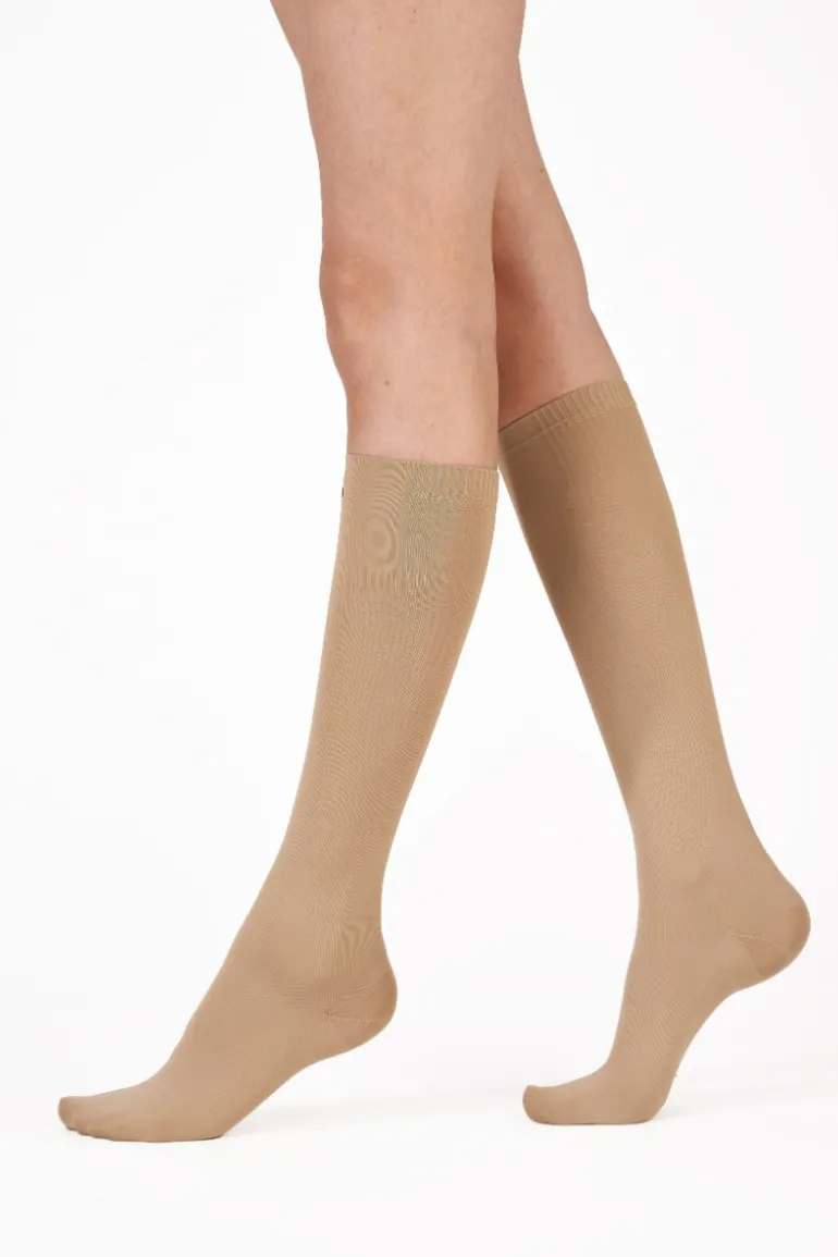 Legs On The Go 80 Denier Compression Sock - Natural