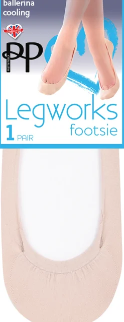 Legworks 20 Denier Cooling Footsie 1 Pair Pack - Nude