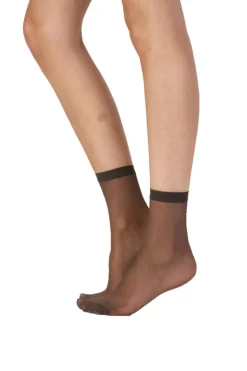 Legworks 15 Denier Legworks Comfort Top Ankle Highs 3 Pair Pack - Barely Black