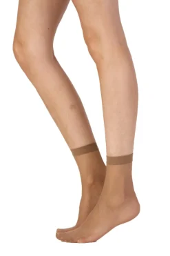 Legworks 15 Denier Legworks Comfort Top Ankle Highs 3 Pair Pack - Nude