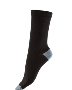 Narrow Stripe Bamboo Socks 2 Pair Pack - White Mix