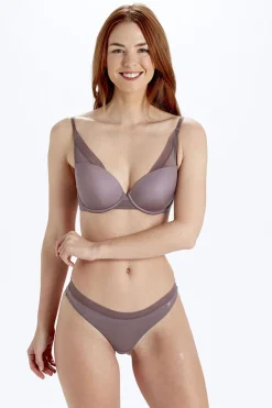 Naturals High Apex Moulded Bra - Dusk
