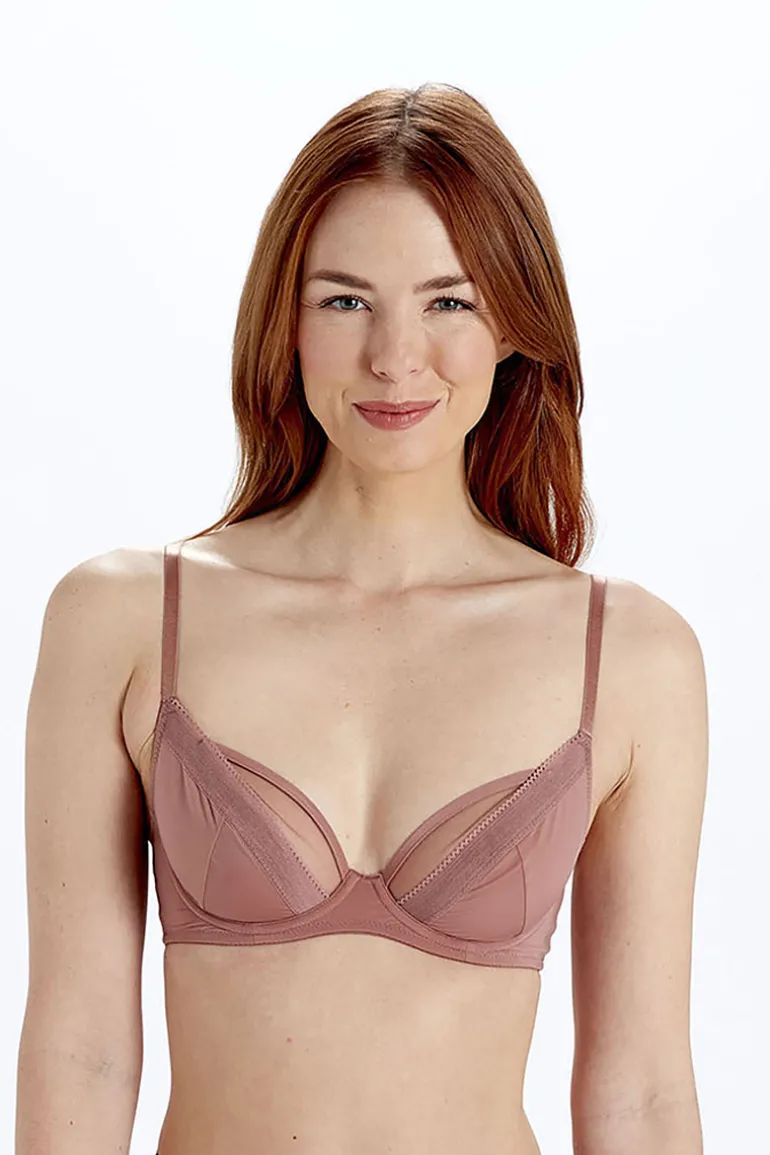 Naturals Non Padded Underwired Bra - Woodrose