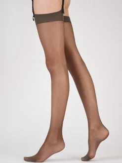 Nylons 10 Denier Gloss Stockings - Barely Black