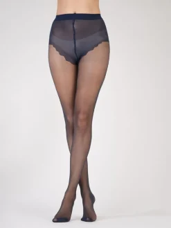 Nylons 10 Denier Gloss Tights - Navy