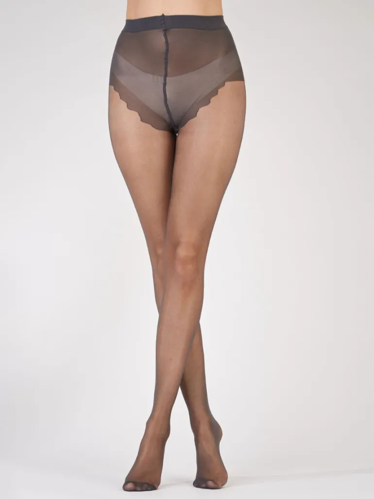 Nylons 10 Denier Gloss Tights - Barely Black