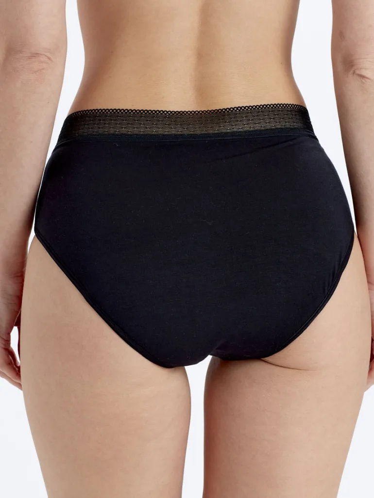 Period Pants Midi Brief - Black