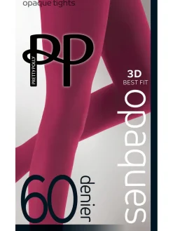 Premium Opaques 60 Denier Coloured Tights 1 Pair Pack - Cranberry