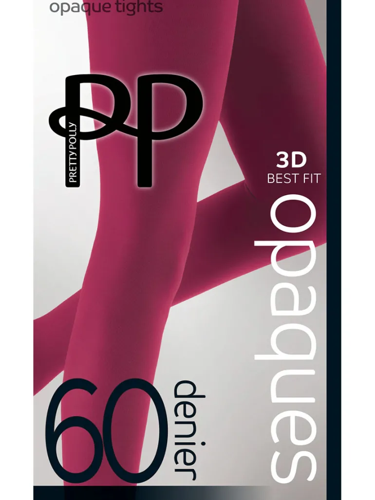 Premium Opaques 60 Denier Coloured Tights 1 Pair Pack - Cranberry
