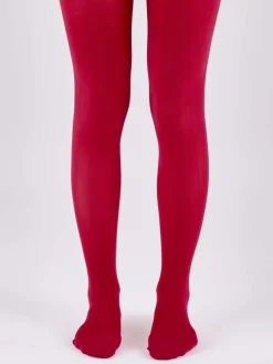 Premium Opaques 60 Denier Coloured Tights 1 Pair Pack - Cranberry