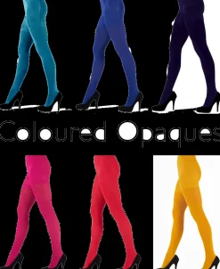 Premium Opaques 60 Denier Coloured Tights 1 Pair Pack - Green