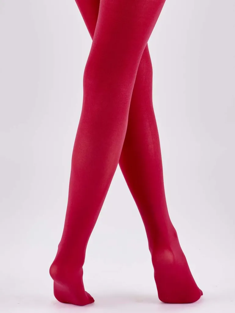 Premium Opaques 60 Denier Coloured Tights 1 Pair Pack - Cranberry