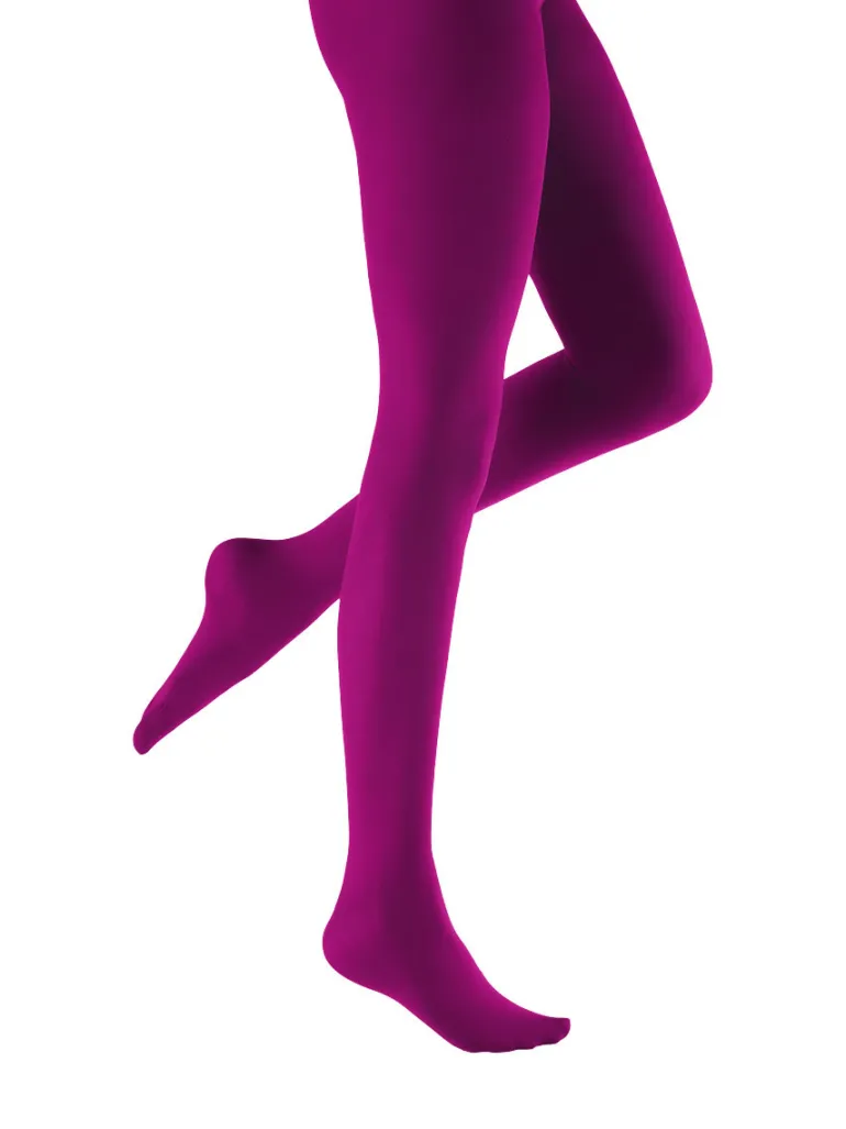 Premium Opaques 60 Denier Coloured Tights 1 Pair Pack - Cranberry