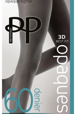 Premium Opaques 60 Denier 3D Tights - Charcoal