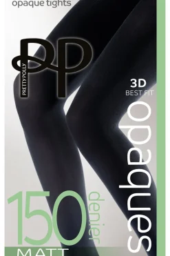 Premium Opaques 150 Denier 3D Matt Tights - Black