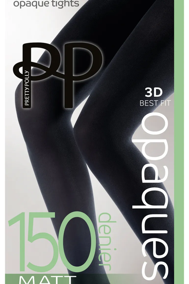 Premium Opaques 150 Denier 3D Matt Tights - Black