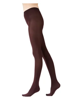 Premium Opaques 120 Denier 3D Shine Tights - Burgundy