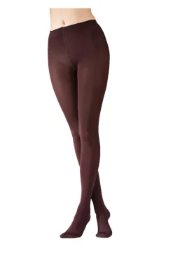 Premium Opaques 120 Denier 3D Shine Tights - Burgundy
