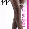 Ribbon Pattern Tights - Black