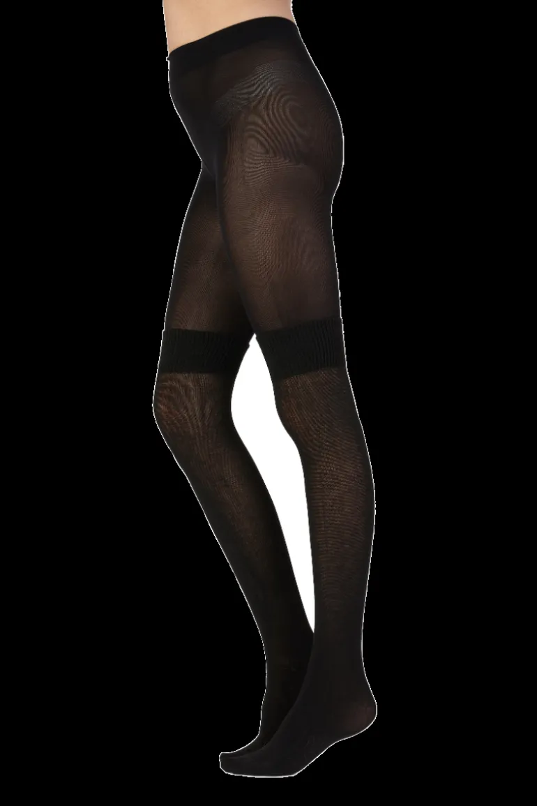 Secret Sock Fashion Tight - Black