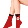 Snowman Socks - Red Mix