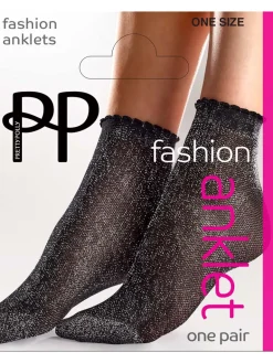 Sparkle Anklets - Black/Silver
