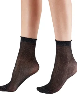 Sparkle Anklets - Black/Silver