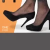 Sparkly Mesh Fashion Anklets 1 Pair Pack - Black/Silver