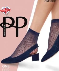 Spot Net Anklet - Navy