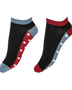 Spot Sole Bamboo Liners 2 Pair Pack - Black mix